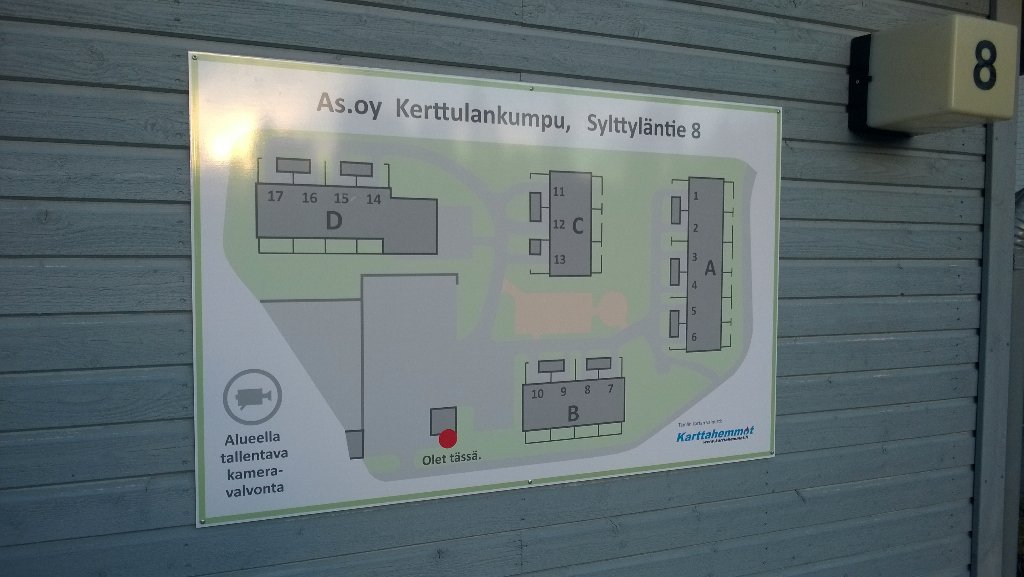 Taloyhtiömme vieraat osaavat (toivottavasti) jatkossa paremmin perille. @aboprint <a href="/sporttinappi/">Sporttinappi.fi</a> #kartta #kartoitus