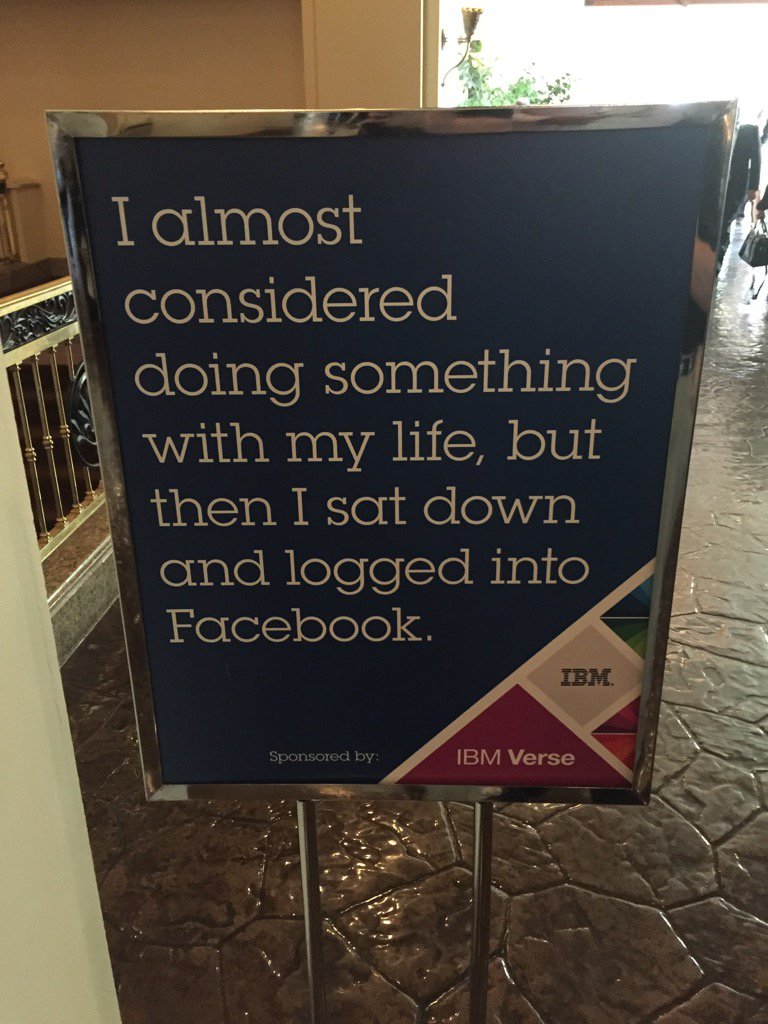 JohnMarkIvey's tweet image. Social #probz @ibminsight #ibminsight "Leave Facebook out of this!