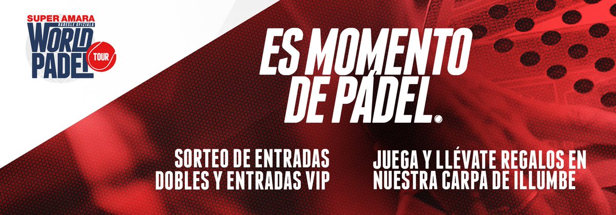 superamara's tweet photo. Atentos: sorteamos 1 ENTRADA DOBLE para las SEMIFINALES del @WorldPadelTour entre todos los RT. ¡Mañana el ganador! https://t.co/y2SM6iCfKo