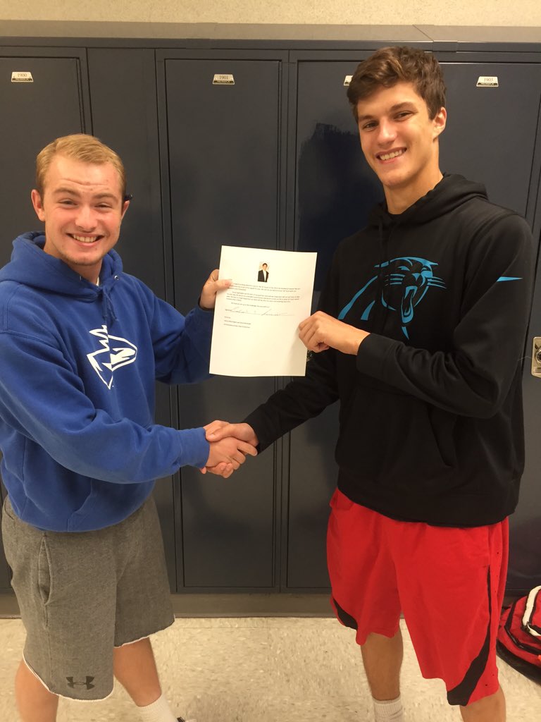 PLSHunters's tweet photo. Our first signee of the 2015-16 season, Caleb Schneider! https://t.co/Kt5oGOc9fe
