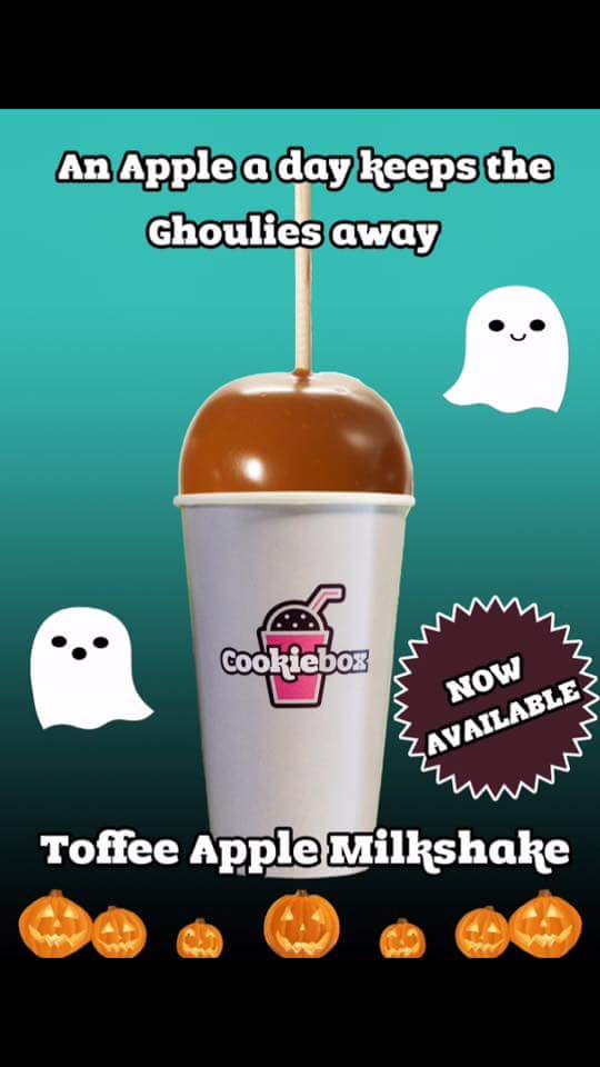 Bangorcookie's tweet photo. Just in time for Halloween at Cookiebox @BloomfieldSC Toffee Apple shake. Grabs yours while its here!! https://t.co/J3ruMFvVKX