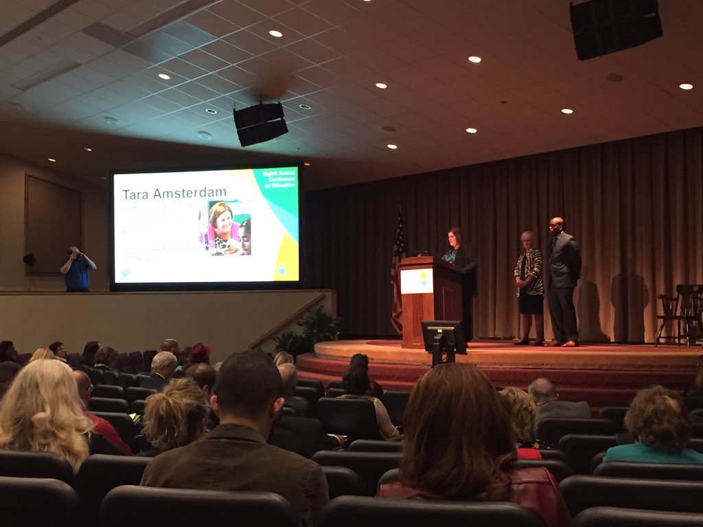 mikeleague's tweet image. @Schoology Educator of the Year, Tara Amsterdam, rocking it at Vision Conference #VCconf2015 #csdtech #brincdel