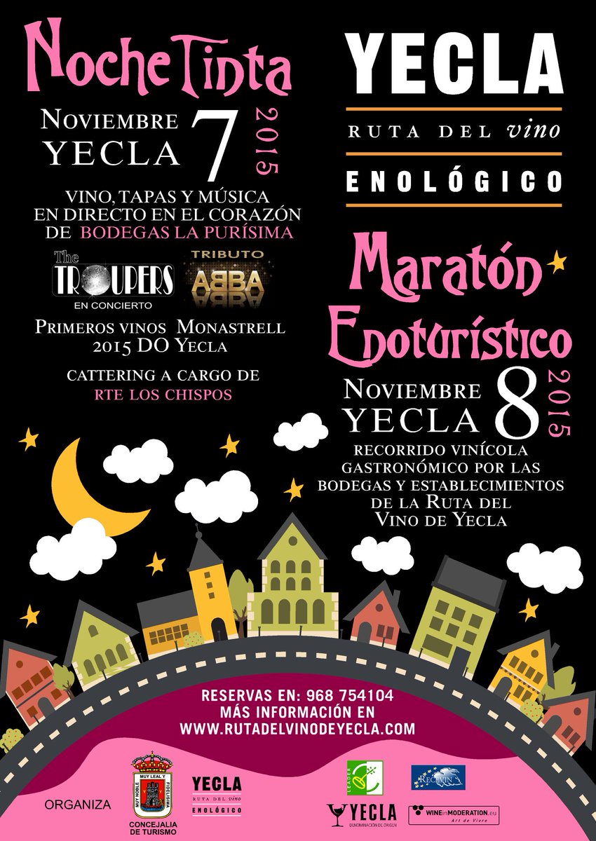 TurismoYecla's tweet photo. 7 y 8 de noviembre disfruta del #enoturismo en #yecla Reservas en 968 75 41 04 https://t.co/ZmoAtoLAN8 #musica #vino https://t.co/djYIrQwdJE