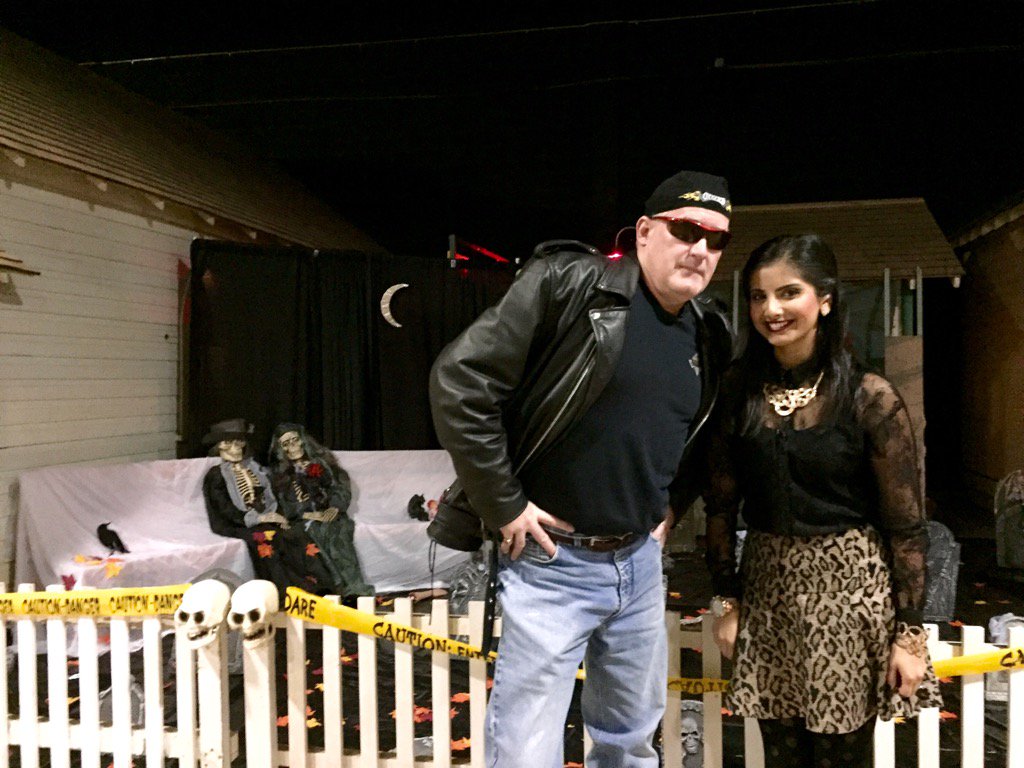 MaleehaCity's tweet photo. Checking out #BooTown with @wdmtweets with motorcycle man on @CTVMorningStoon! Tune in at 7:50. https://t.co/RHtAdwxi9w