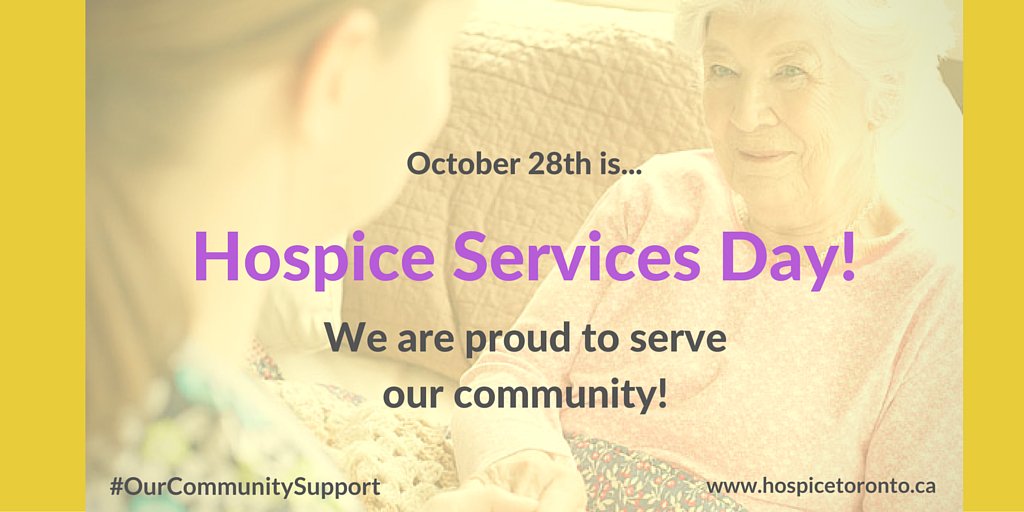 HospiceTO's tweet photo. On #Hospice Services Day, support your community providers! Donate, volunteer, spread the word! #OurCommunitySupport https://t.co/ffFCLzKXG0