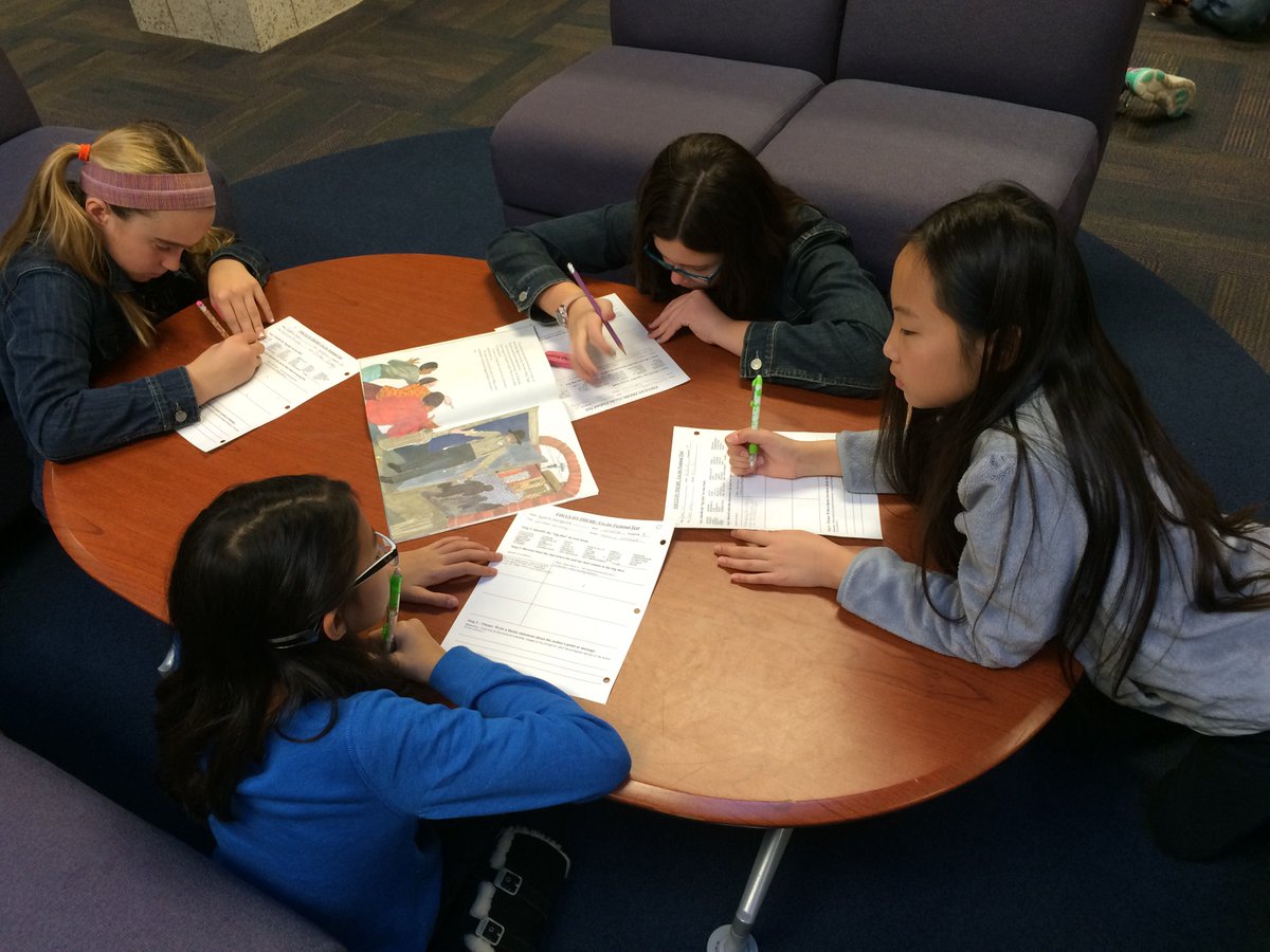 NoviMeadows's tweet photo. Students in Mrs. Vollmer’s class are using fictional text to identify theme statements. #NoviMeadows https://t.co/VQYygKWSEa