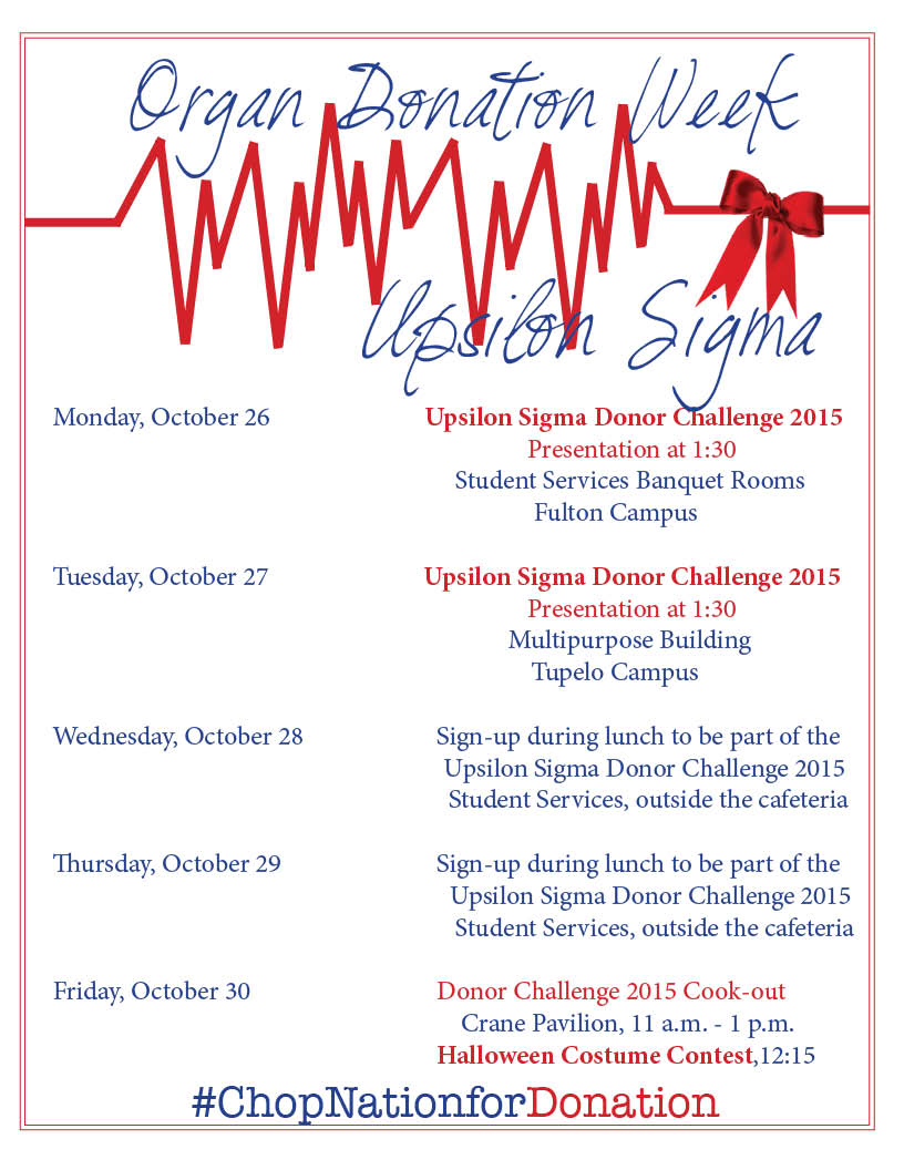 You can sign up TODAY @ lunch to be a part of donor challenge #chopnationfordonation