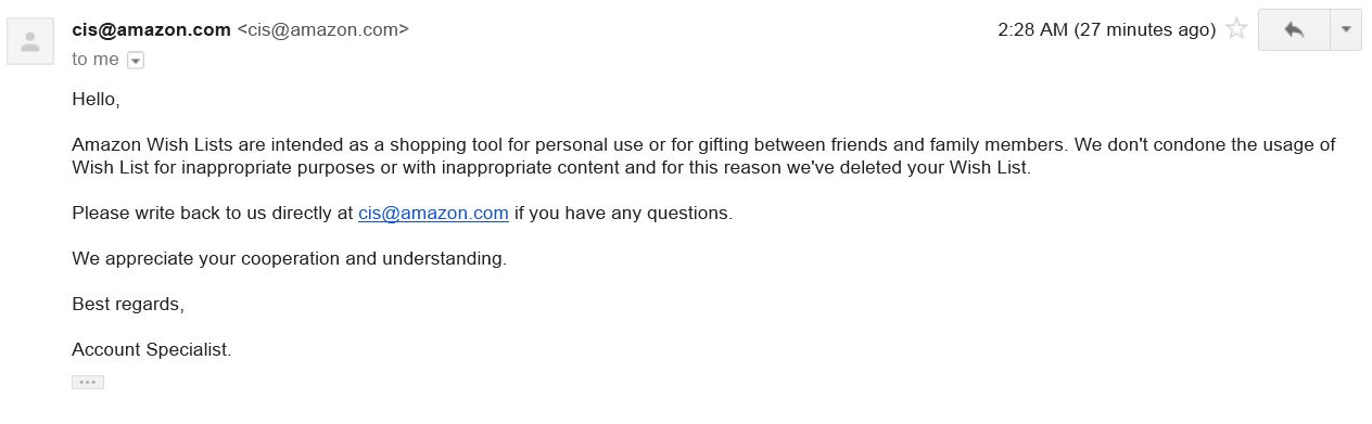 Amazon is deleting sex workers' wish lists without warning https://t.co/dXBLaYv0lQ via @dailydot #findom #wishlist https://t.co/iJBDFLfQG0