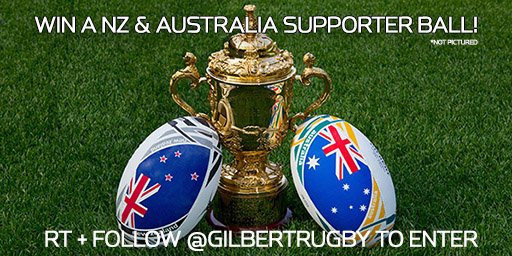 Ahead of the #RWC2015 Final, #win an <a href="/AllBlacks/">All Blacks</a> &amp; @Wallabies supporter ball! RT + Follow us to enter. #NZL #AUS