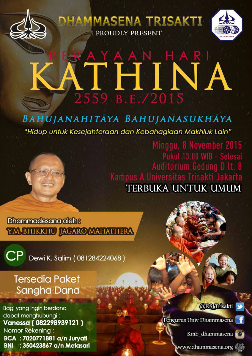 Perayaan Hari Kathina 2559 B.E. / 2015
Minggu, 8 November 2015