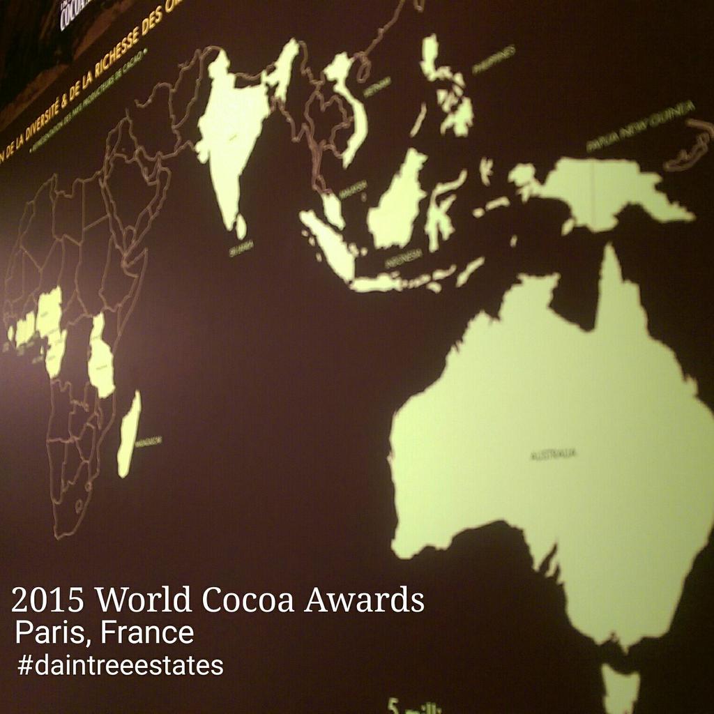 daintreeestates's tweet photo. Daintree Estates - finalist at 2015 World Cocoa Awards. Winners announced in 5 hours at Salon du Chocolat, Paris https://t.co/Vs71vUYfBp