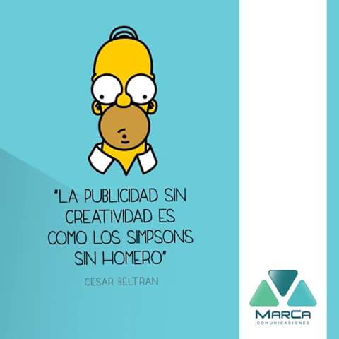 MarcaComRD's tweet photo. #FelizDía La publicidad sin creatividad es como los Simpson sin homero. César Beltrán #MarCaComRD #MarCaTeam https://t.co/nuJzdxVOD3