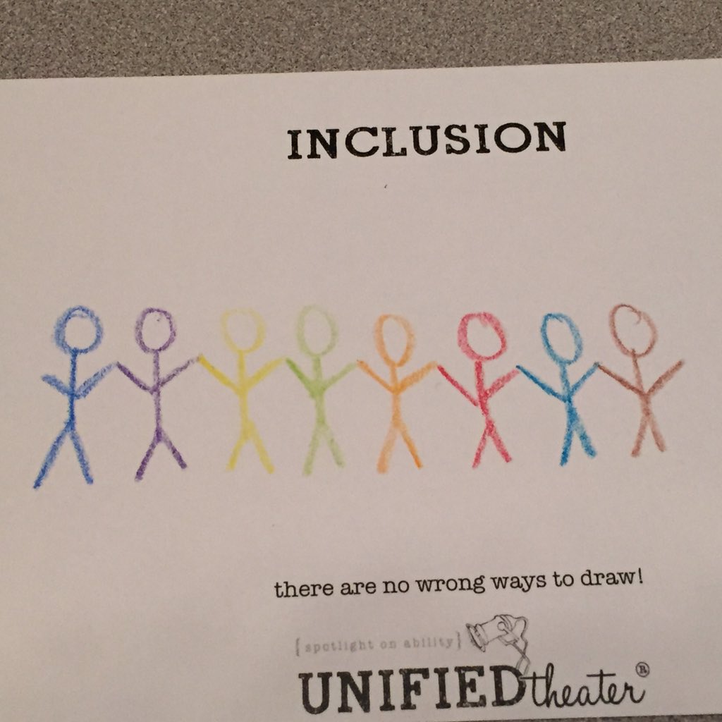 UnifiedTheater's tweet photo. Inclusion-- I accept you as an individual as an equal! #SpotlightOnAbility https://t.co/XRdu6lV3x0
