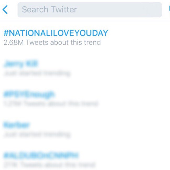 StarCinema's tweet photo. Now at 2.68M Tweets &amp; trending WORLDWIDE! #NationalILoveYouDay indeed! Habol na sa LFS ng #EverydayILoveYou TONIGHT! https://t.co/3VHiH2EJk5