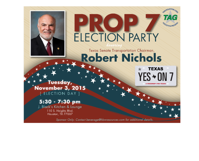 TAGHouston's tweet photo. Join Senator Nichols on Election Night! #txlege #transportation #TXProp7 https://t.co/3JbA0Tlf7N https://t.co/IioiuVUMQB
