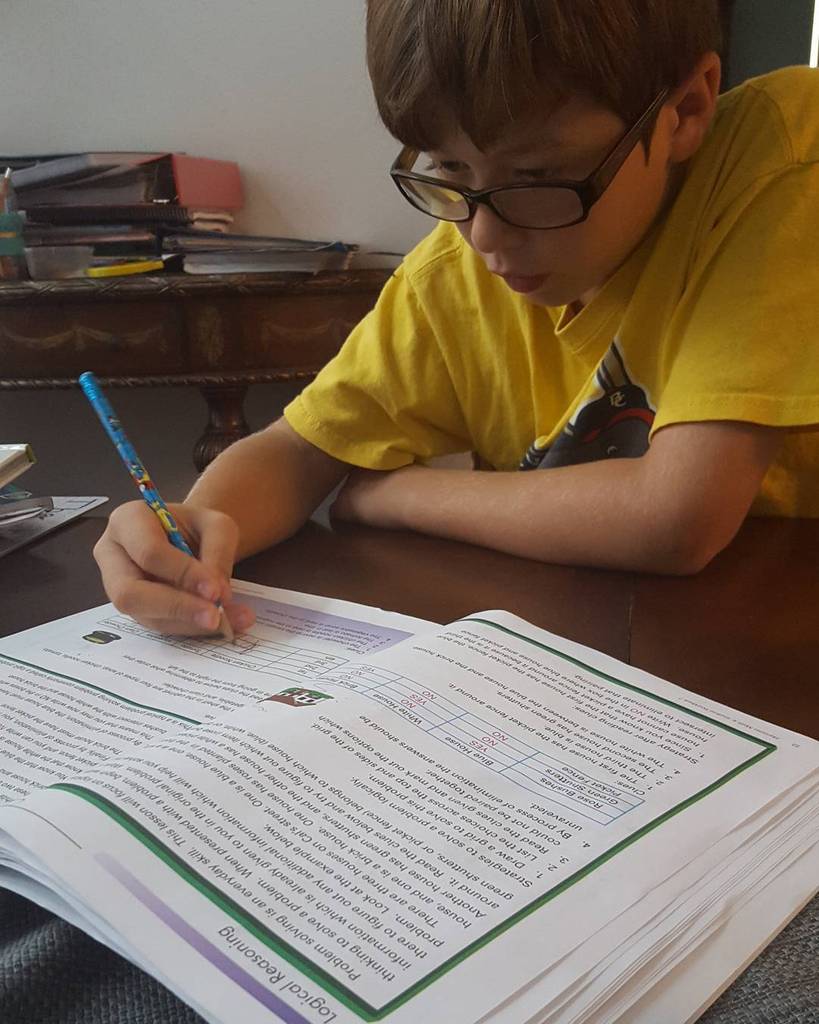 JennParkerson's tweet photo. Lots of #logical thinking going on this morning. #mathskills #homeschooling #horizonsmath https://t.co/clzKvUazEJ https://t.co/7To510GNtV