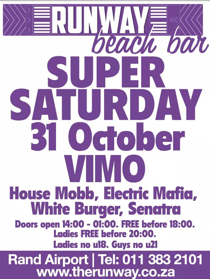 kerwen06's tweet photo. Catch us this weekend @FlyBoys_RandAir  feat @djvimo @ElectricMafia @Sanetra it's always a Jol at that venue https://t.co/REX0P77fwH