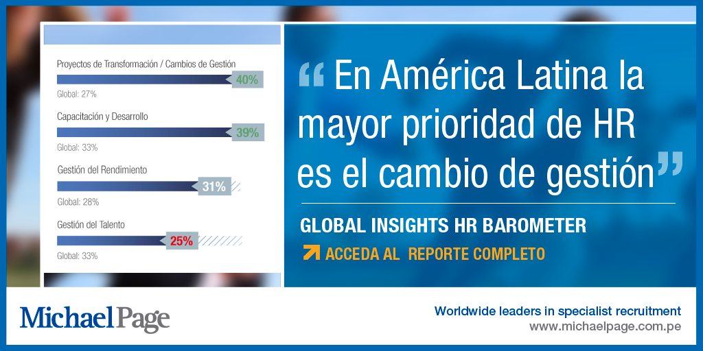 MichaelPagePE's tweet photo. La principal prioridad de HR en Latam es el Cambio de Gestión > Accede al informe completo > https://t.co/bhTQBiQURU https://t.co/0603YoLSrF