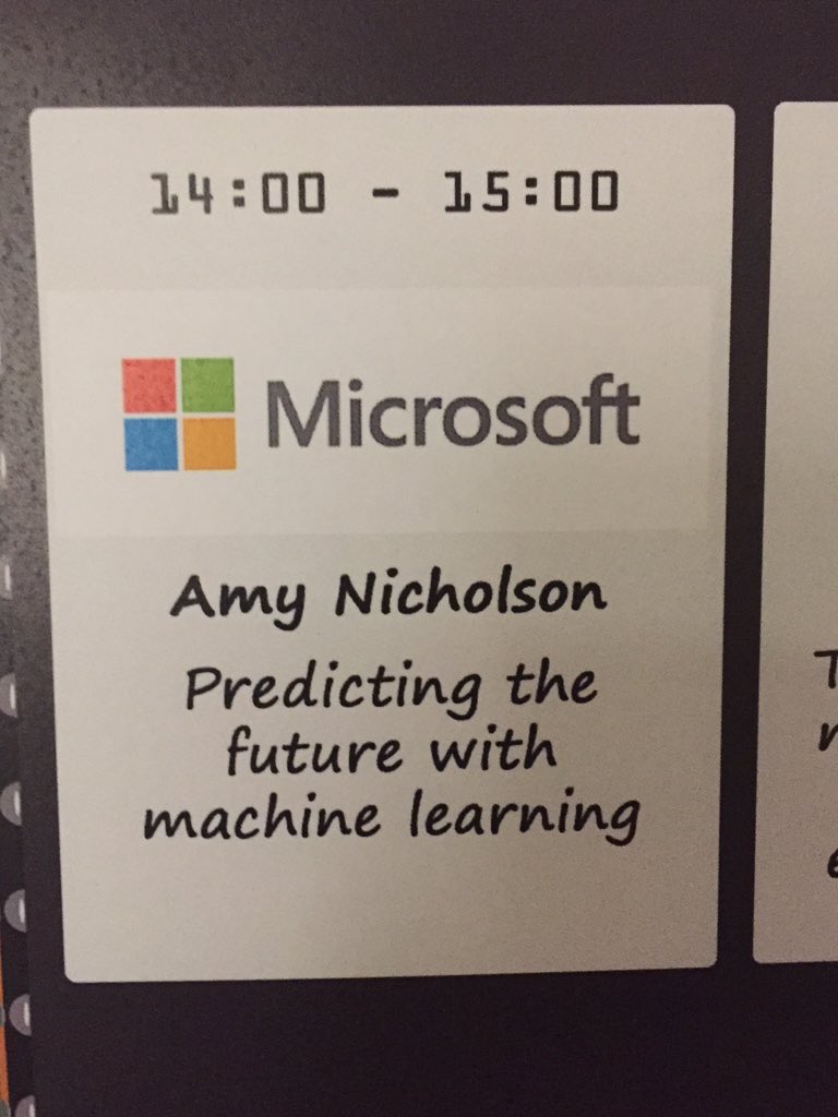 StaffsComputing's tweet photo. Amy Nicholson @AmyKateNicho from Microsoft talking about Machine Learning #DigiTech2015 @StaffsUni @careersatstaffs https://t.co/MtA002nW6U