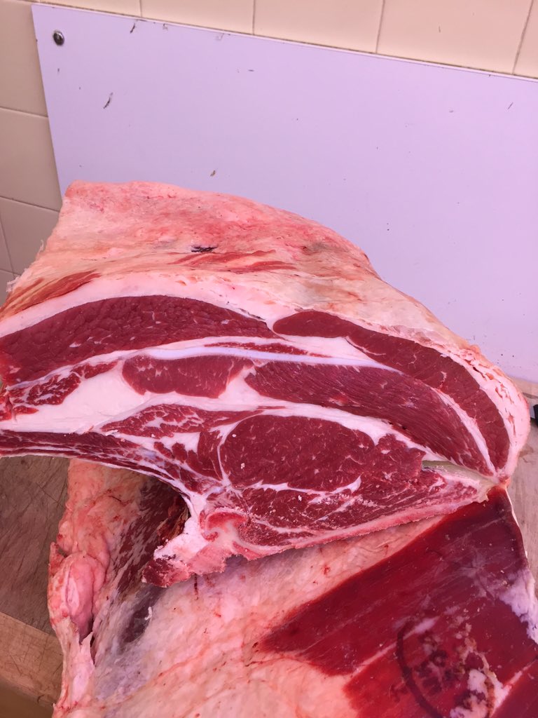 It's been a busy morning here,these are some lovely ribs of local beef which will be matured and ready in 4 weeks 🇬🇧