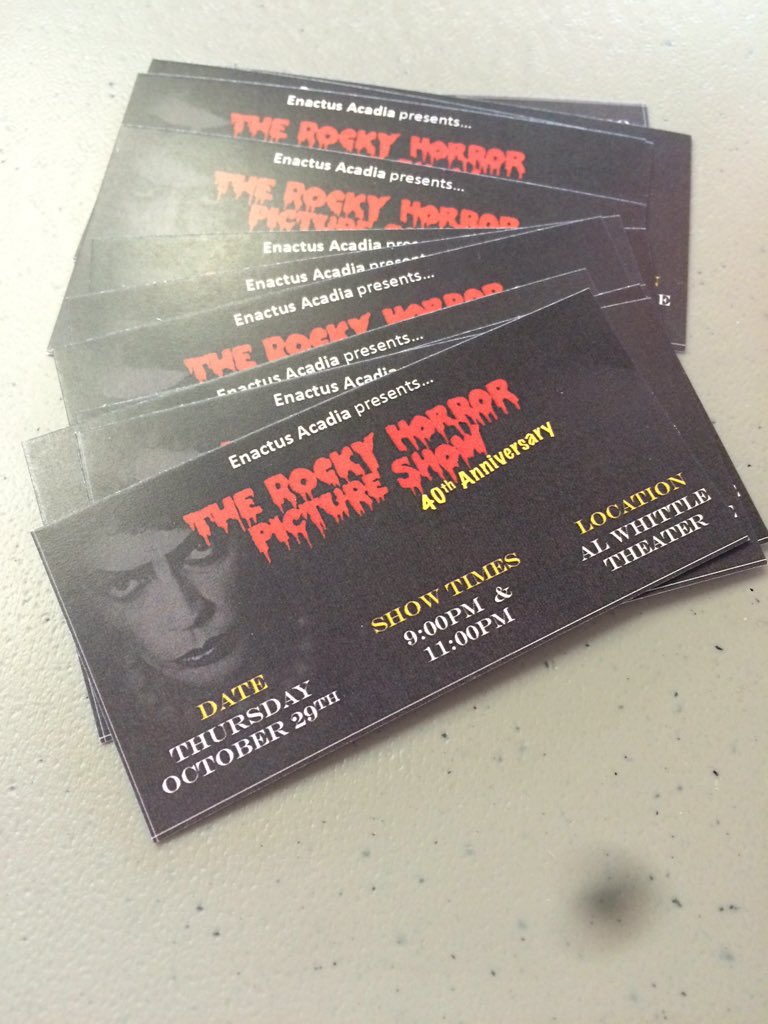 Last day to buy early bird tickets for the RHPS! Come to Huggins or BAC from now until 1:00pm to purchase yours.