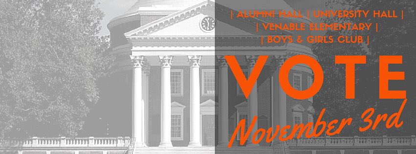 legaffairsuva's tweet photo. Election Day is coming fast! Make sure you know where your polling location is and make a plan to vote! #UVaVotes https://t.co/LZA7C0edvm