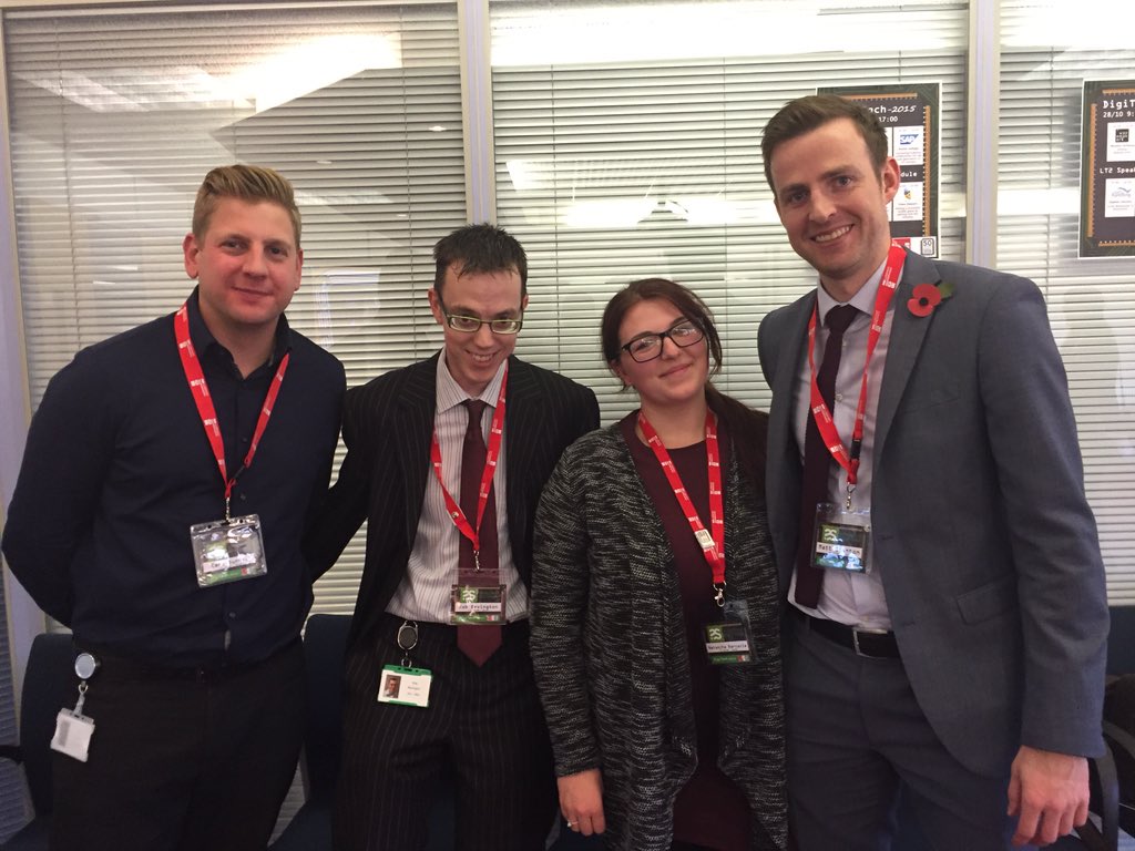 StaffsComputing's tweet photo. The Synectics team at #DigiTech2015 - We're looking forward to your talk! @Syn_Sol @StaffsUni @careersatstaffs https://t.co/pIPUxOPxgG