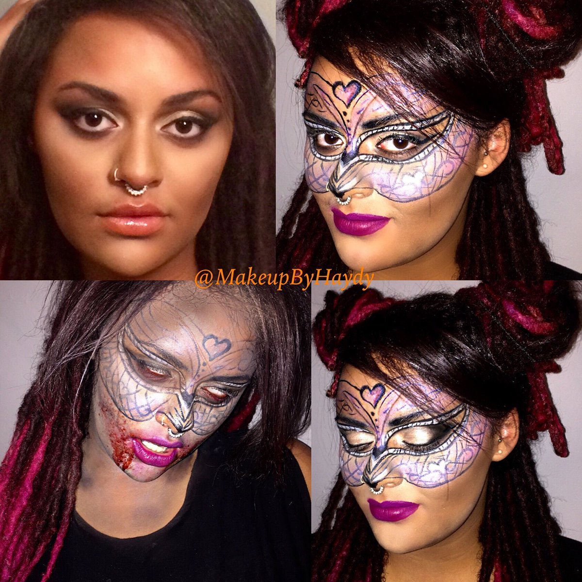MakeupByHaydy's tweet photo. Hey guys! More #Halloween #makeup #looks will be coming up 🤗 creds to my wonderful model @spoopylunchbox https://t.co/aAjoso2Q9a