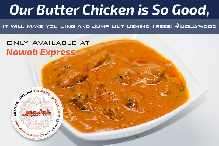 NawabExpress's tweet photo. We've been told our butter chicken will make you jump out behind trees and break into a song https://t.co/GOafqpetuF https://t.co/FqoJ6VVXOY