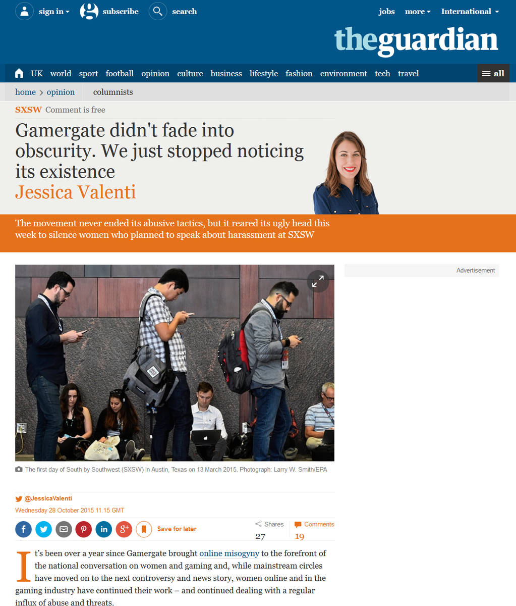 BerryDickGG's tweet photo. W E W L A S S
E  @guardian
W @GuardianUS
L  @JessicaValenti
A  #GamerGate
S
S https://t.co/23BSODRcxb