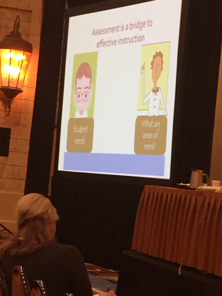 NancyBlair2's tweet photo. When we assess we lose instructional time. Must use assessment as bridge to instruction Dr Olinghouse  #dyslexiacon https://t.co/XjYMOTYid6