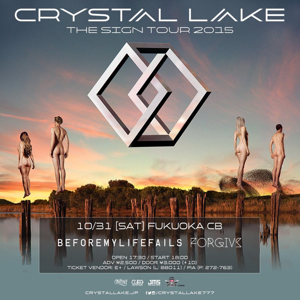 Crystal Lake 今週末 The Sign Tour 15 10 31 福岡cb 11 01 熊本django 約半年ぶりの九州 The Sign聴き込んでおいて下さい チケット予約 T Co Omqm7xowze T Co 8bqjjgj2ml