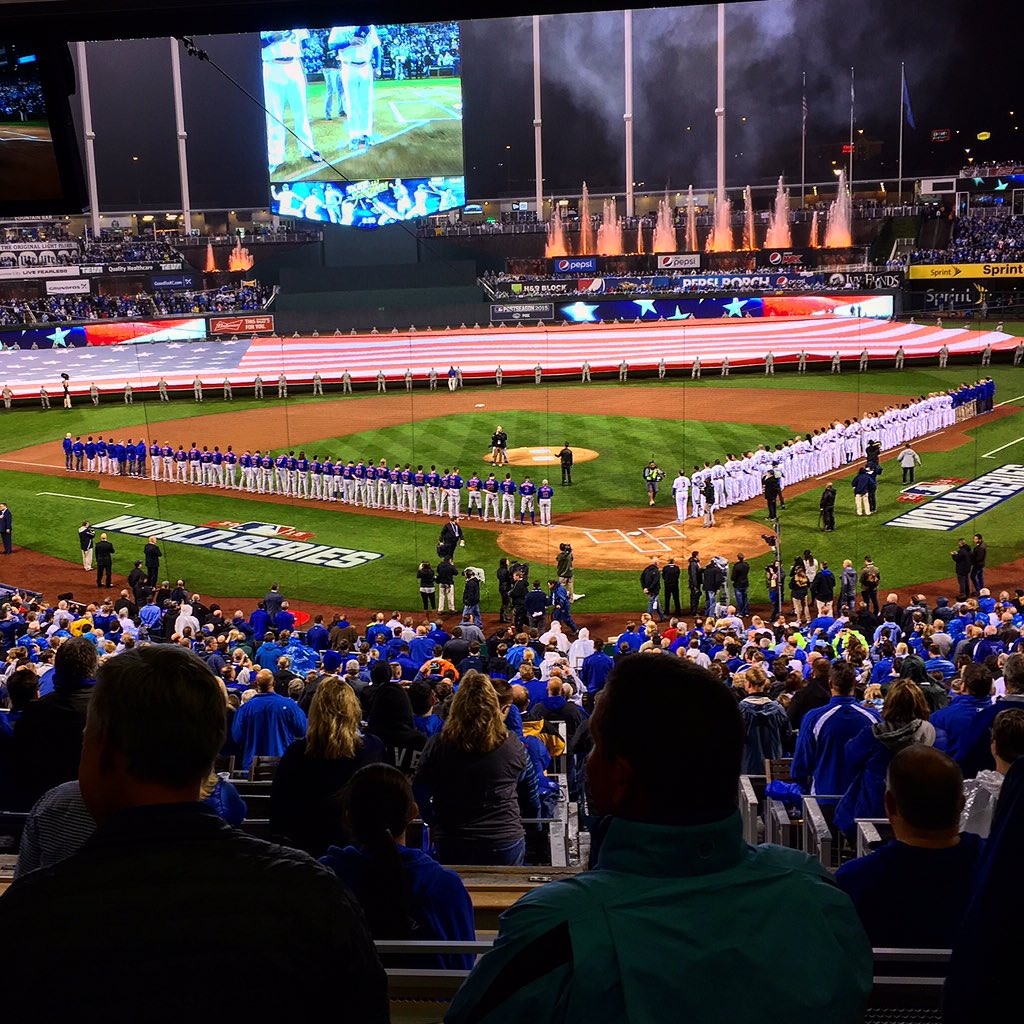 chrislightco's tweet photo. What an amazing experience for #Game1   Ready to see round 2 tonight. #TakeTheCrown #WorldSeries #KansasCityRoyals https://t.co/3sY9lAQSq5