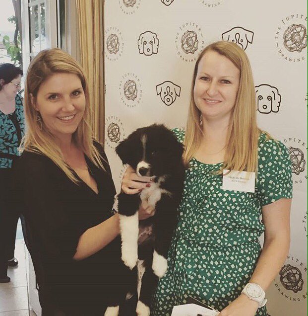 JupiterCT's tweet photo. Michelle Dobson from @RCS_SavvyTips gets a cuddle from #olliethecollie #letsgospeeddating #dogsofjupiter https://t.co/W07Q2ZZy1l
