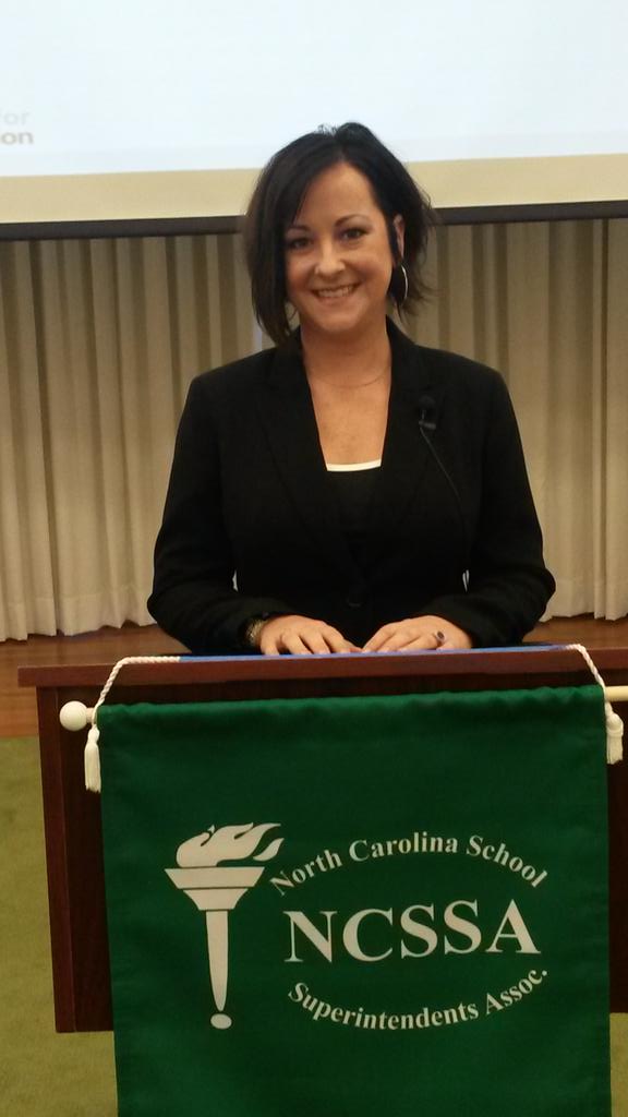 Dr Shelly Bullard Gaston County Schools presenting TED talk  on Creating an Instructional Focused Culture #ncsupers