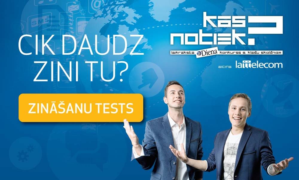 DienaLv's tweet photo. Izaicina pārbaudīt zināšanas @DienaLv konkursa #kasnotiek papildspēlē @draugiem!  https://t.co/ikE9NfruQQ https://t.co/eAbPvNHK1c