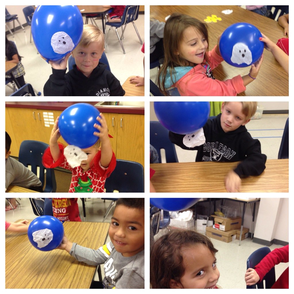 Preklmcfarland's tweet photo. Learning about static electricity today in science lab. Things got a little hairy watching our ghost dance. https://t.co/SyVQVDFM0T