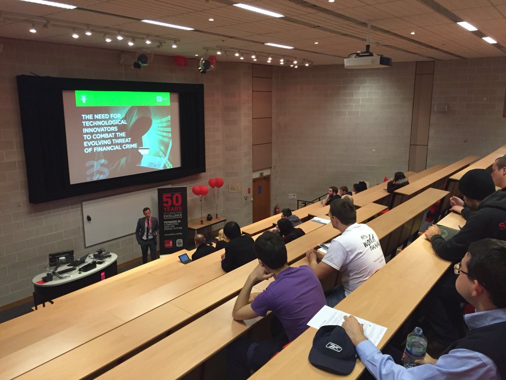 StaffsComputing's tweet photo. Matt Stanton and the Synectics Team on financial crime! #DigiTech2015 @StaffsUni @careersatstaffs https://t.co/ihJ7tmuimC