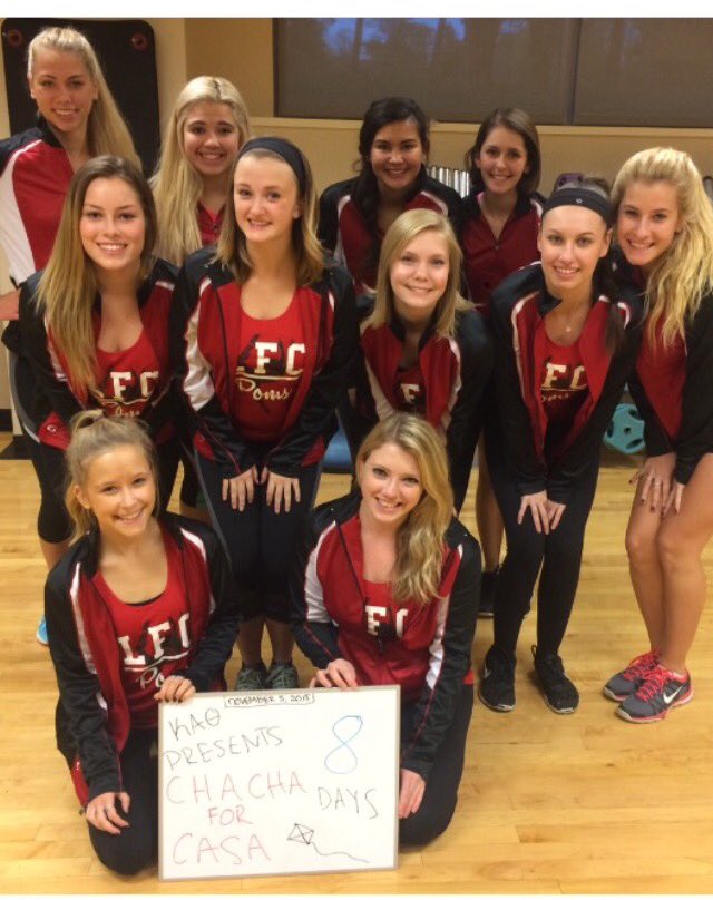The Poms team is ready for Cha Cha for CASA on Nov 5th! Can't wait to see everyone there! #lakeforestcelebs