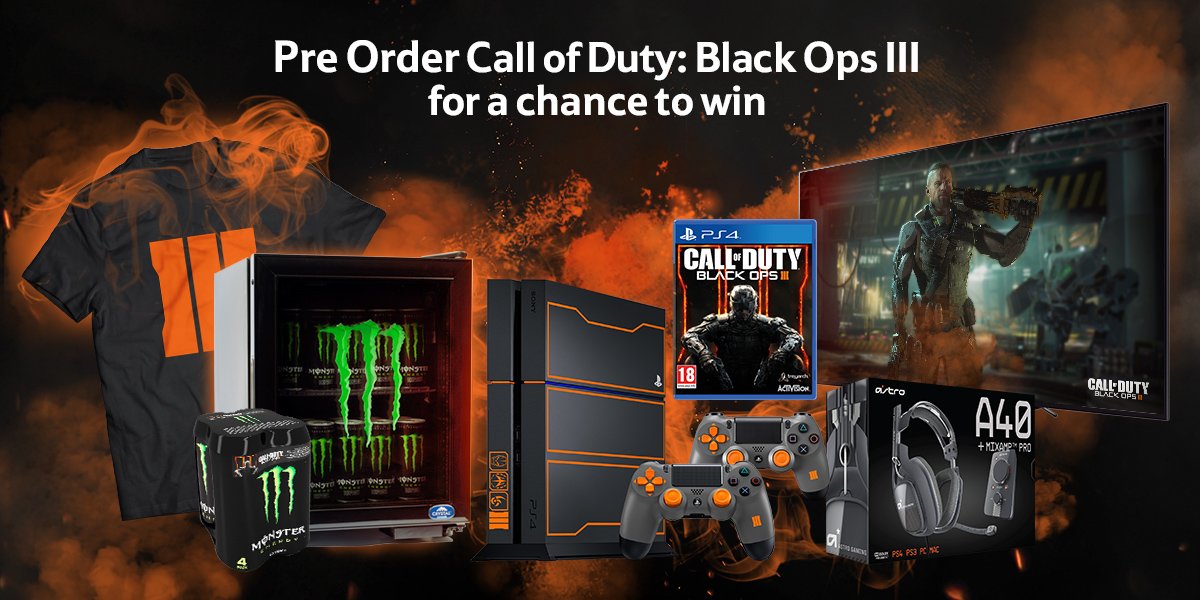 Tesco's tweet photo. For the chance to win #BlackOps3 and the ultimate gaming bundle on launch day. Pre-order now https://t.co/NGjb7W04XI https://t.co/V5tkfAXczy