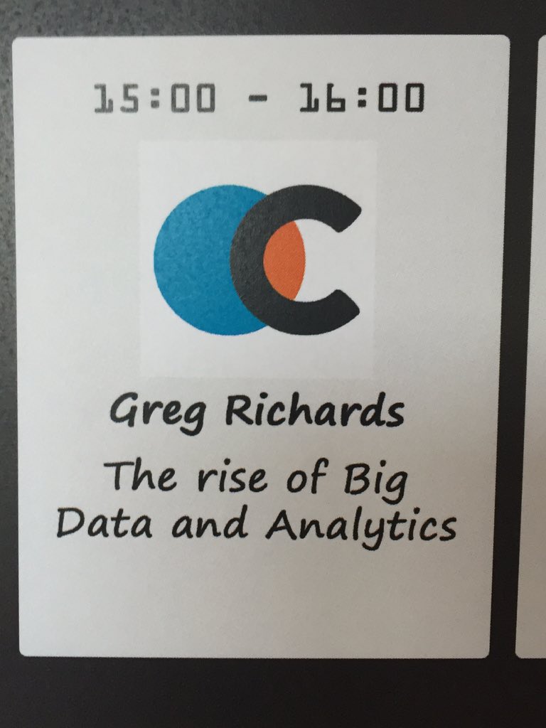 StaffsComputing's tweet photo. Greg Richards talking about Big Data and Analytics #DigiTech2015 @ConnexicaUK @StaffsUni @careersatstaffs https://t.co/1hvspuUbDb