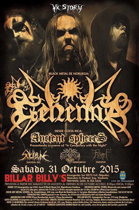 RevistaCvlt's tweet photo. Directo de Noruega
#Gehenna
31 Oct 2015
21 hrs
Billar Billy's
Insurgentes Sur 573
Col. Nápoles
MetroBus La Piedad https://t.co/MyWcypMVRP