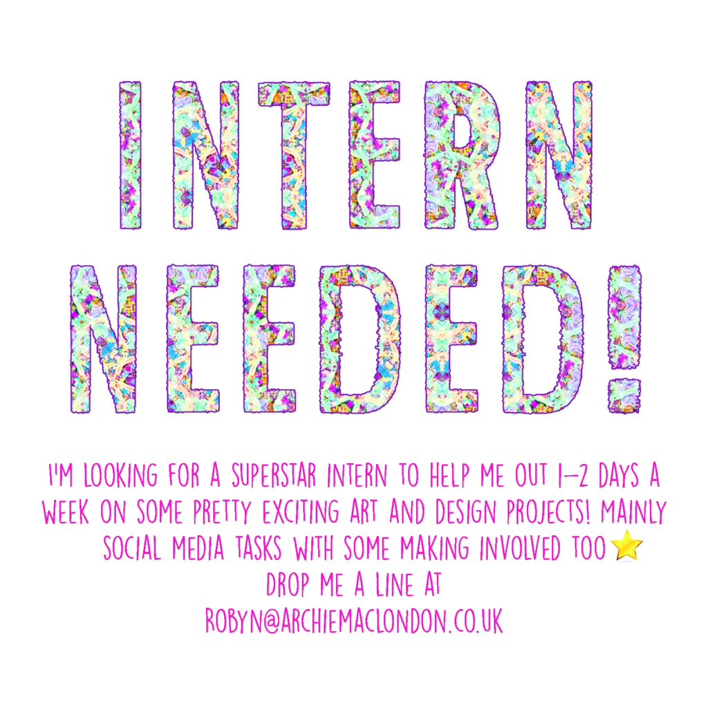 ArchieMacLDN's tweet photo. Hello @TheDesignTrust! I'm looking for an intern, would be great if you could help spread the word 😃 thanks!! https://t.co/gE0Rd9oEUb