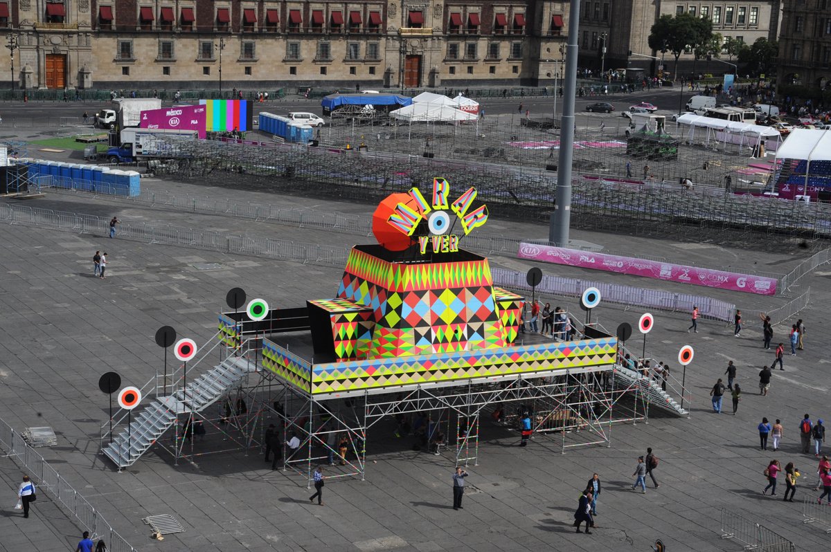 CreativeReview's tweet photo. Morag Myerscough and Luke Morgan build a giant camera obscura in the heart of Mexico City https://t.co/Fdjb7ZhQMj https://t.co/fppUohFhej