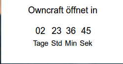 OwnCraft_Server's tweet image. Die letzten Stunden ticken...