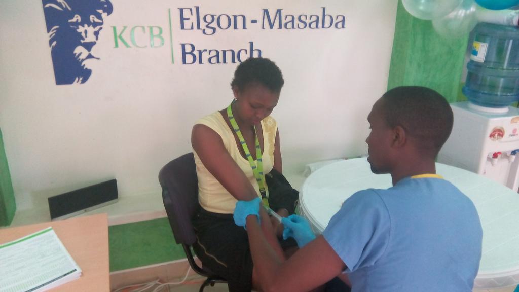 kcbbankug's tweet photo. Be healthy Elgon went on to check all staff for Heptisis B #KCBUGCSW15@cMathenge@emmanjuki@SamuelMatekha@Mephi_Luwa https://t.co/FJXdpwms7D