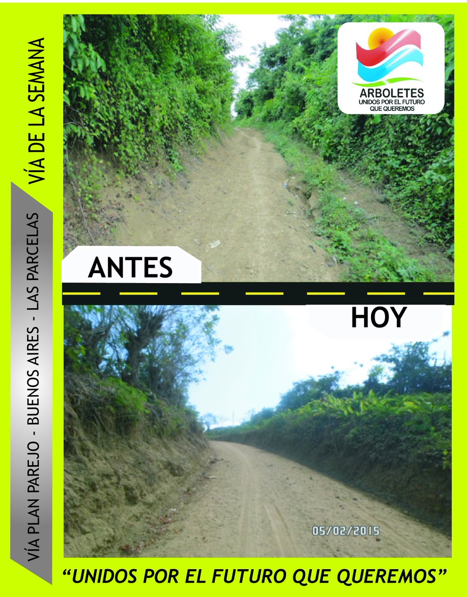 Mejoramos la vía Buenos Aires por medio del concurso “Todos por el camino de mi vereda" <a href="/GobAntioquia/">Gobernación de Antioquia</a>