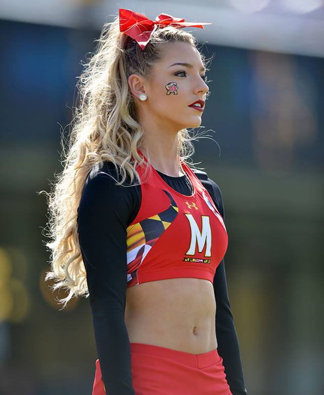 CheerHotties's tweet photo. Holy smokes! Maryland's incredibly flawless @KayGualaa is unbelievably breathtaking. 🐢🔥😍💘 #WCW #CheerHotties https://t.co/6aTvQTZs24