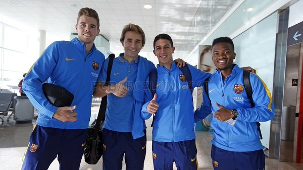 FCBarcelona's tweet photo. [VIDEO + PHOTOS] The journey to Villanueva de la Serena https://t.co/dPpBpuDwcP https://t.co/bS6nmwvLpt