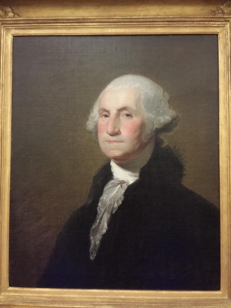 DallasAuction's tweet image. Gilbert Stuart oil on canvas of George Washington in our Nov. 4th auction.